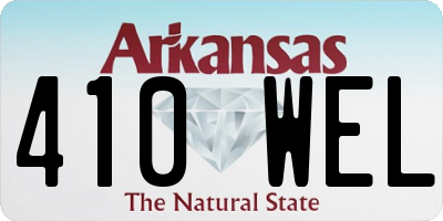 AR license plate 410WEL