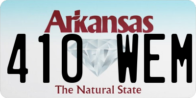 AR license plate 410WEM