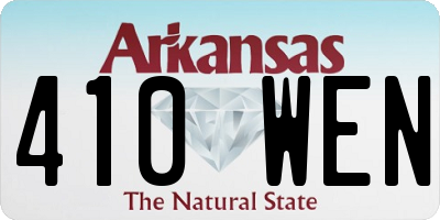 AR license plate 410WEN