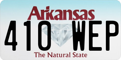 AR license plate 410WEP