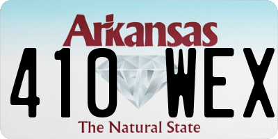 AR license plate 410WEX