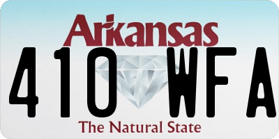 AR license plate 410WFA