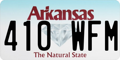 AR license plate 410WFM
