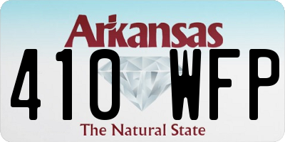 AR license plate 410WFP