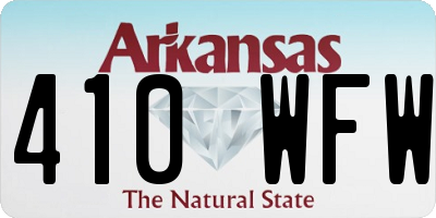 AR license plate 410WFW