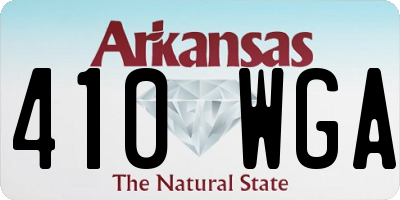 AR license plate 410WGA
