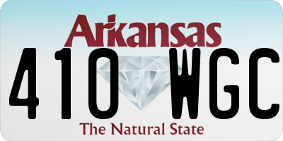 AR license plate 410WGC