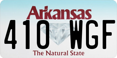 AR license plate 410WGF