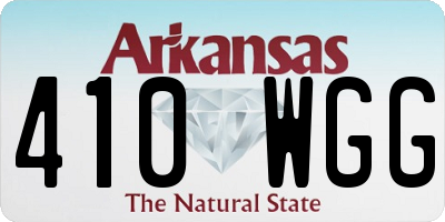 AR license plate 410WGG
