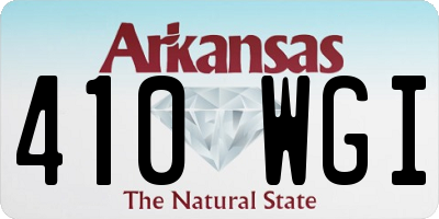 AR license plate 410WGI