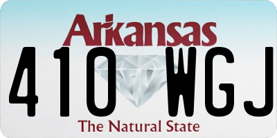 AR license plate 410WGJ