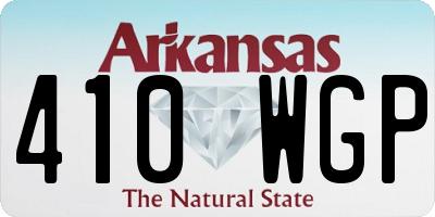 AR license plate 410WGP