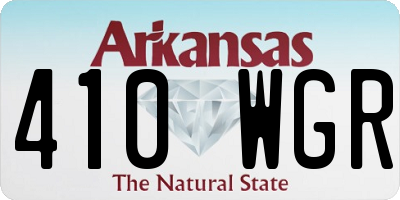 AR license plate 410WGR