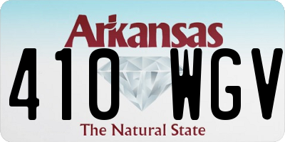 AR license plate 410WGV