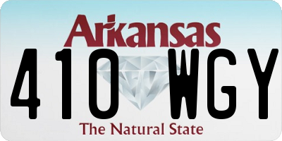 AR license plate 410WGY