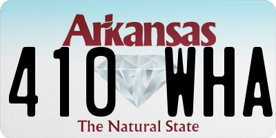 AR license plate 410WHA