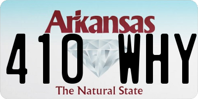 AR license plate 410WHY
