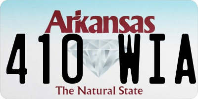 AR license plate 410WIA