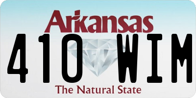 AR license plate 410WIM