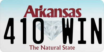 AR license plate 410WIN