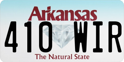 AR license plate 410WIR