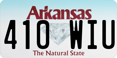 AR license plate 410WIU