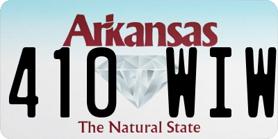 AR license plate 410WIW
