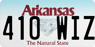 AR license plate 410WIZ