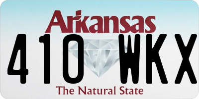 AR license plate 410WKX