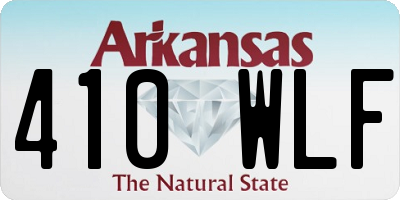 AR license plate 410WLF