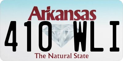 AR license plate 410WLI