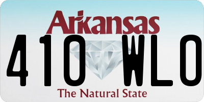 AR license plate 410WLO
