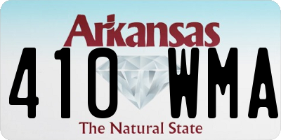 AR license plate 410WMA