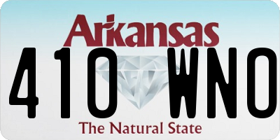 AR license plate 410WNO