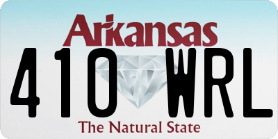 AR license plate 410WRL