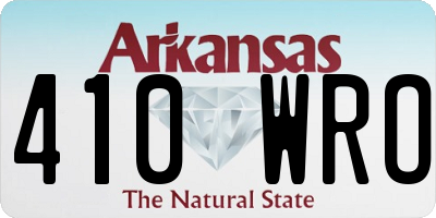 AR license plate 410WRO
