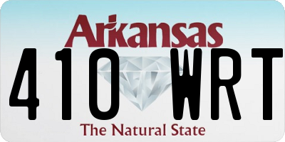 AR license plate 410WRT
