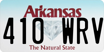AR license plate 410WRV