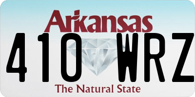 AR license plate 410WRZ