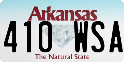AR license plate 410WSA