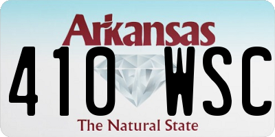 AR license plate 410WSC