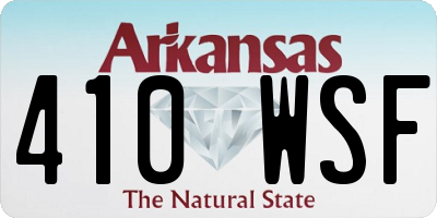 AR license plate 410WSF