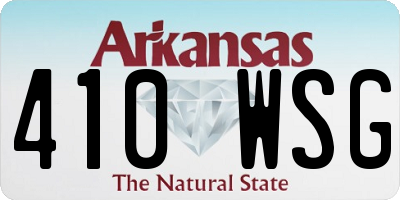 AR license plate 410WSG