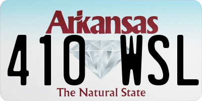 AR license plate 410WSL