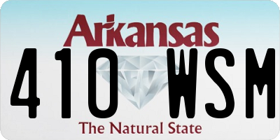 AR license plate 410WSM