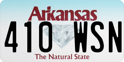 AR license plate 410WSN