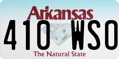AR license plate 410WSO