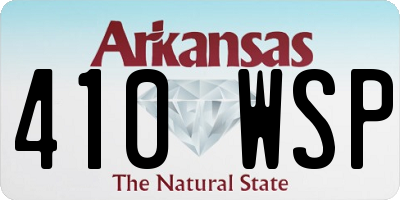 AR license plate 410WSP
