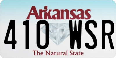 AR license plate 410WSR