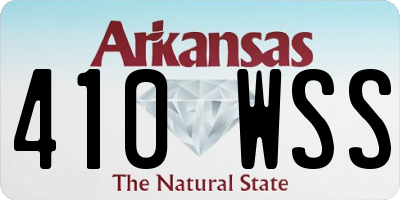 AR license plate 410WSS